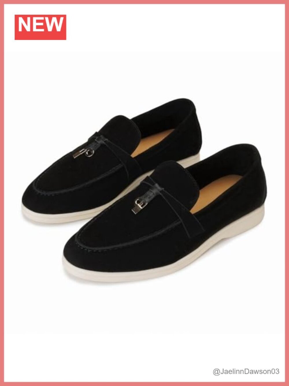 Women's Suede Loafers with Genuine Leather Lining, Flat Slip-On Penny Loafers